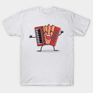 Kawaii Air Accordion Musical Instrument Musician graphic T-Shirt